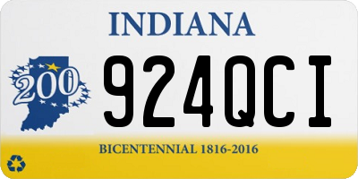 IN license plate 924QCI