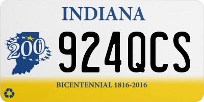 IN license plate 924QCS