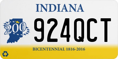 IN license plate 924QCT