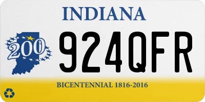 IN license plate 924QFR