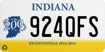 IN license plate 924QFS