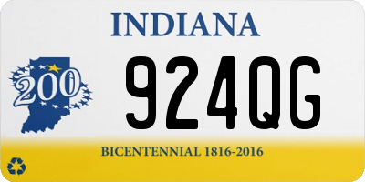 IN license plate 924QG