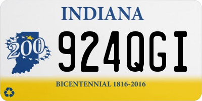 IN license plate 924QGI