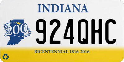 IN license plate 924QHC
