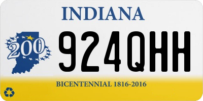 IN license plate 924QHH
