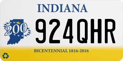 IN license plate 924QHR