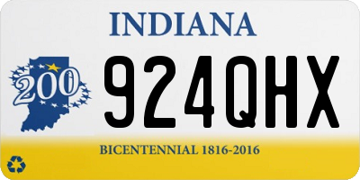 IN license plate 924QHX