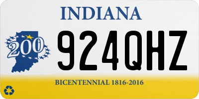 IN license plate 924QHZ