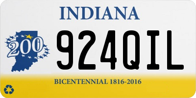 IN license plate 924QIL