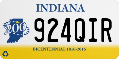 IN license plate 924QIR