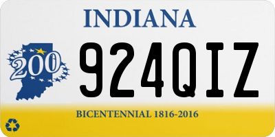 IN license plate 924QIZ