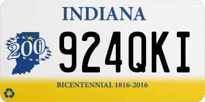 IN license plate 924QKI