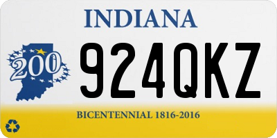 IN license plate 924QKZ