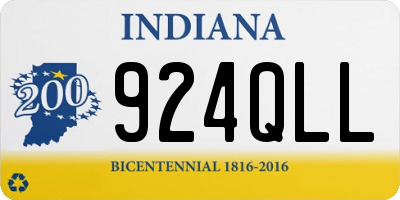IN license plate 924QLL