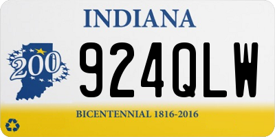 IN license plate 924QLW