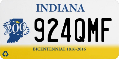 IN license plate 924QMF