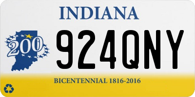 IN license plate 924QNY