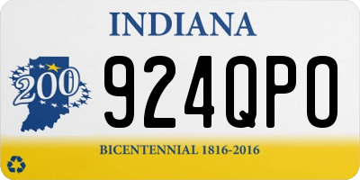 IN license plate 924QPO