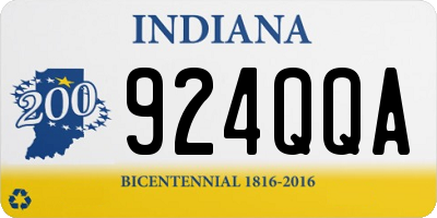 IN license plate 924QQA