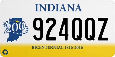 IN license plate 924QQZ