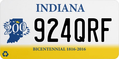IN license plate 924QRF