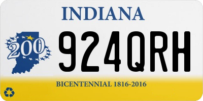 IN license plate 924QRH