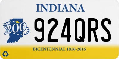 IN license plate 924QRS