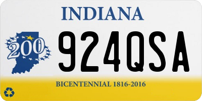 IN license plate 924QSA