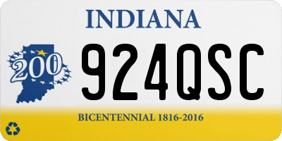 IN license plate 924QSC