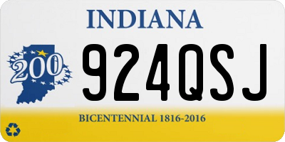 IN license plate 924QSJ