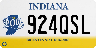 IN license plate 924QSL