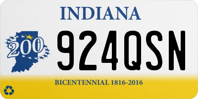 IN license plate 924QSN