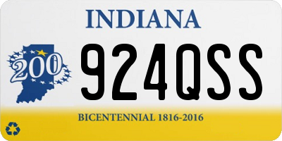 IN license plate 924QSS