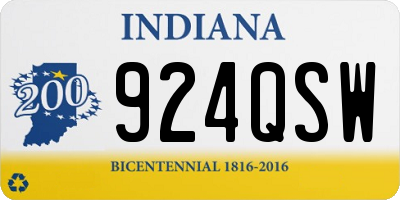 IN license plate 924QSW