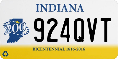 IN license plate 924QVT