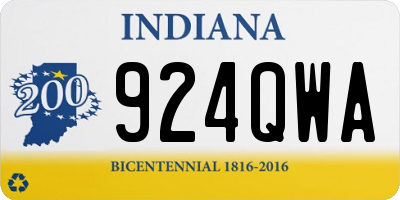 IN license plate 924QWA