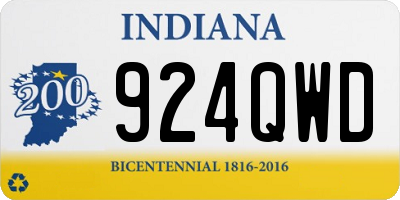 IN license plate 924QWD
