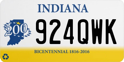 IN license plate 924QWK