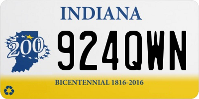 IN license plate 924QWN