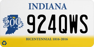 IN license plate 924QWS