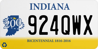 IN license plate 924QWX