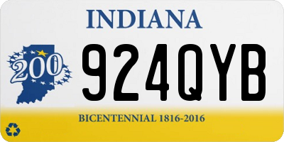 IN license plate 924QYB