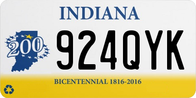 IN license plate 924QYK