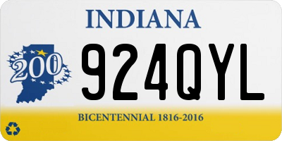 IN license plate 924QYL