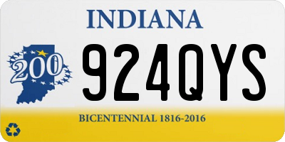 IN license plate 924QYS