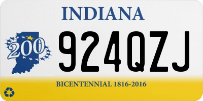 IN license plate 924QZJ