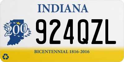 IN license plate 924QZL