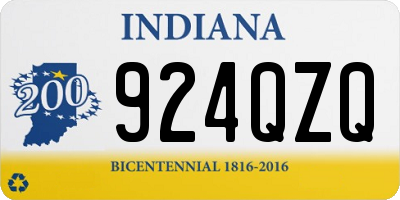 IN license plate 924QZQ