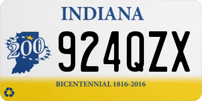 IN license plate 924QZX