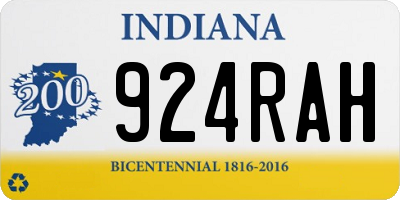 IN license plate 924RAH